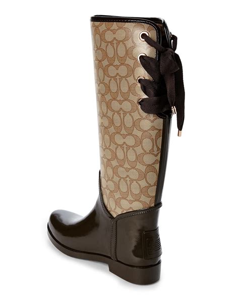 coach rain boots women's